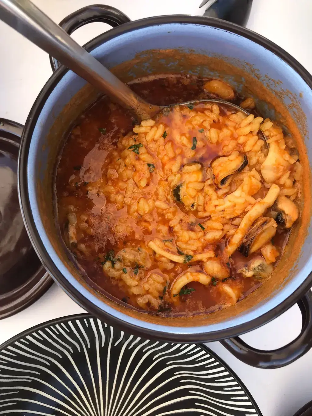 Arroz caldoso con mariscos